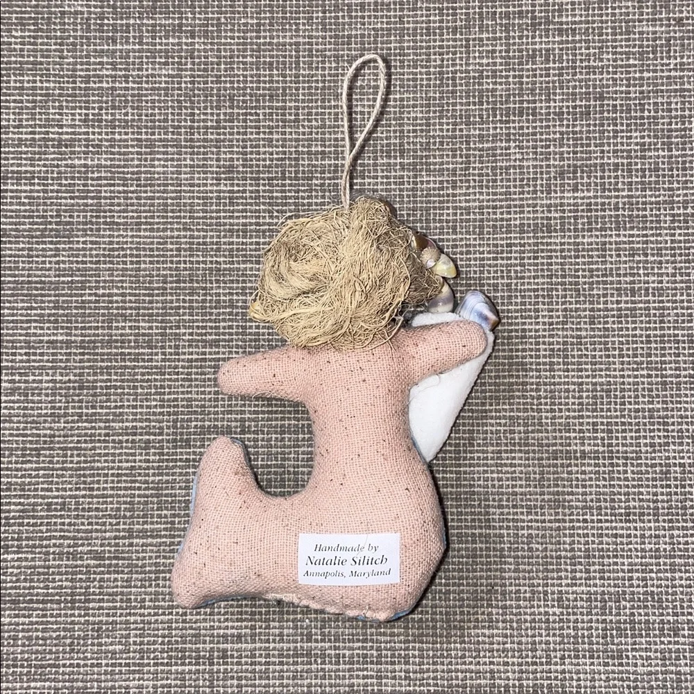 Handmade Mermaid Ornament with Blue Tail - Picture 2 of 2